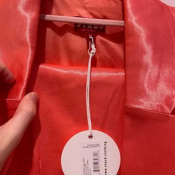 Shiny orange pantsuit STAUD - Picture 3 of 4